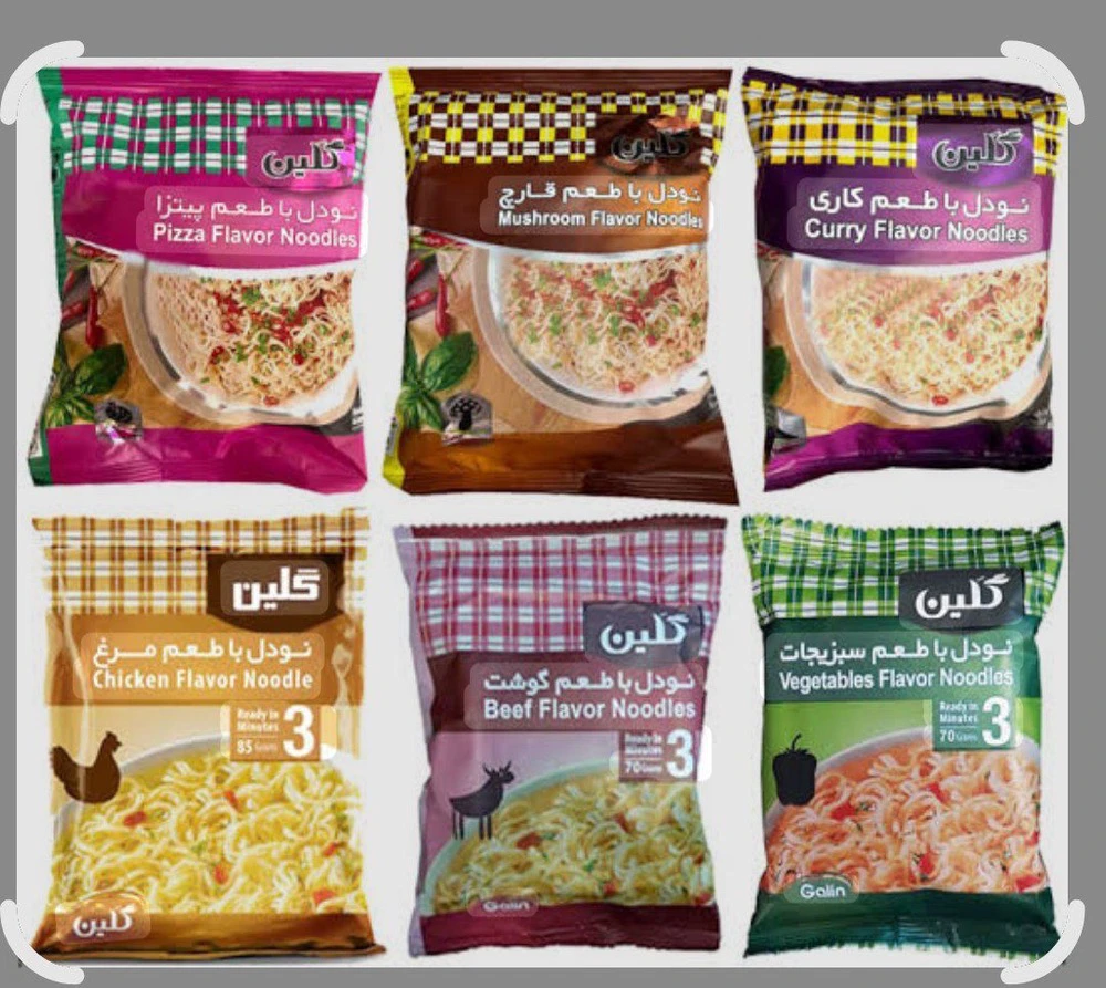گلین نودل جور مرغ-گوشت-قارچ-سبریجات40عددی