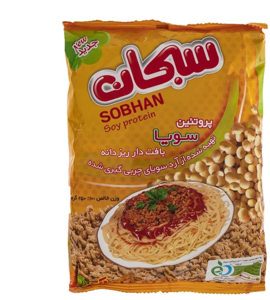 سویا سبحان 250 گرم بسته ای 24 عددی